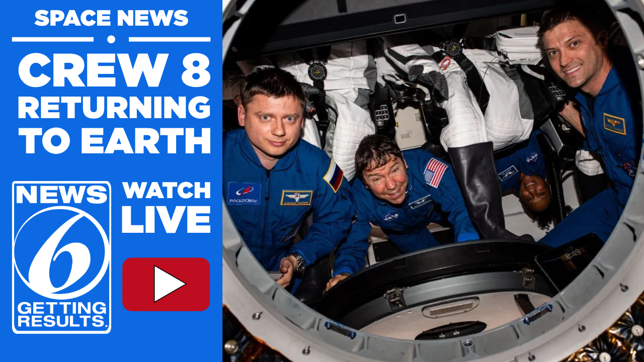 WATCH LIVE: Crew 8 splashes down off Florida's Coast