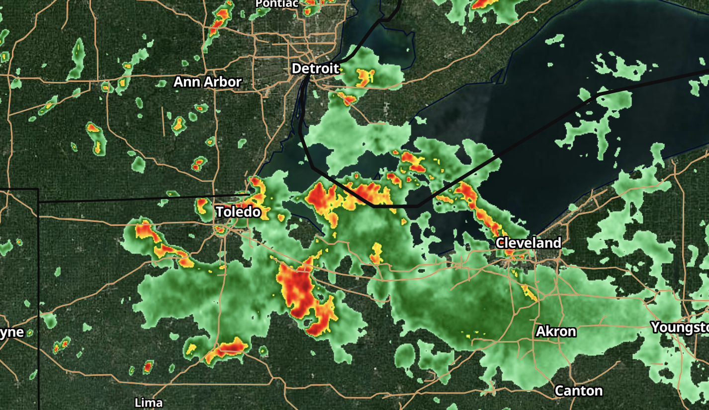 Live: Weather radar shows storms moving through