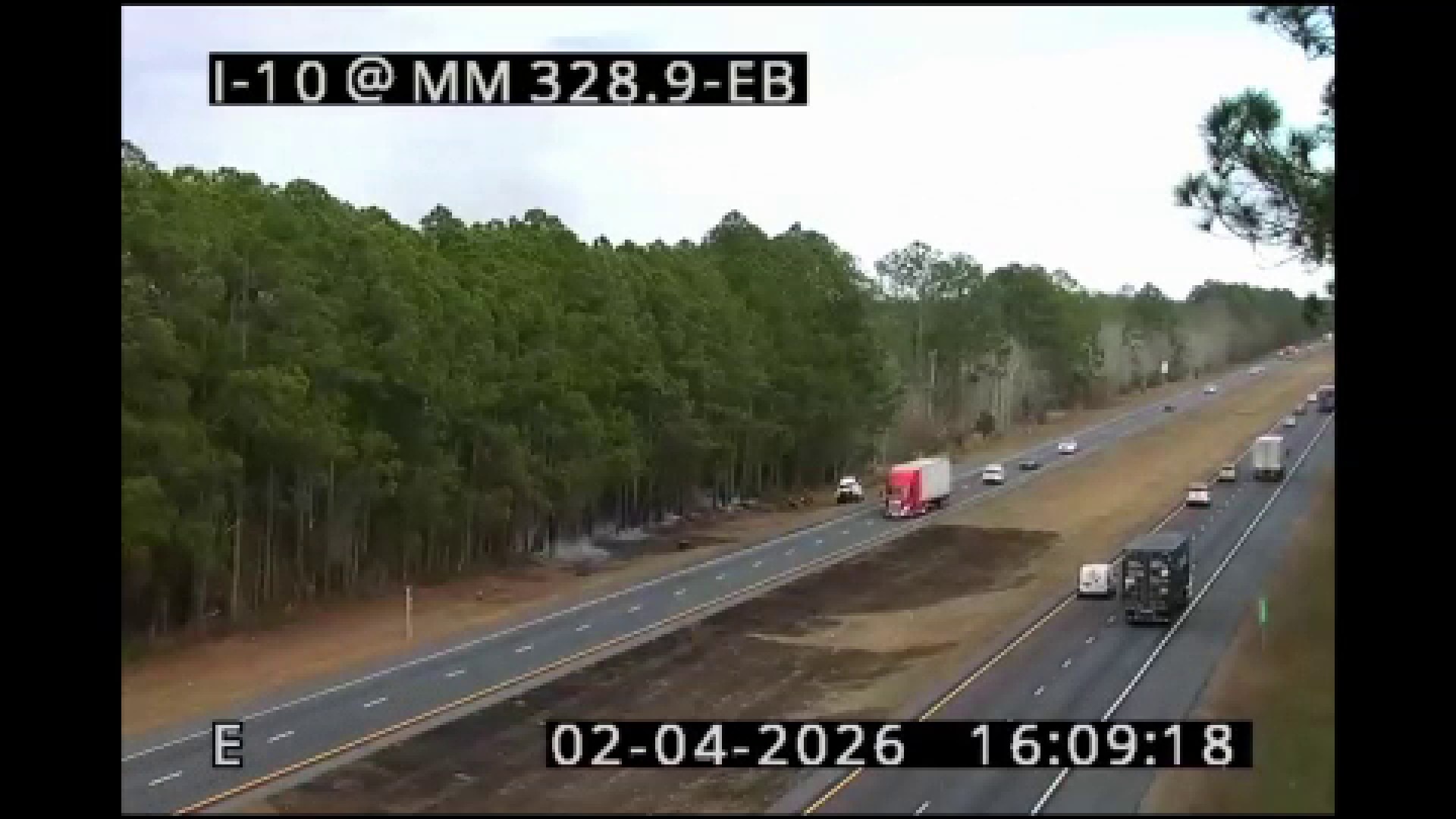 LIVE: Baker County brush fire on I-10 West
